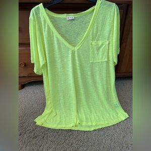 NWOT POL YELLOW VNECK T SHIRT